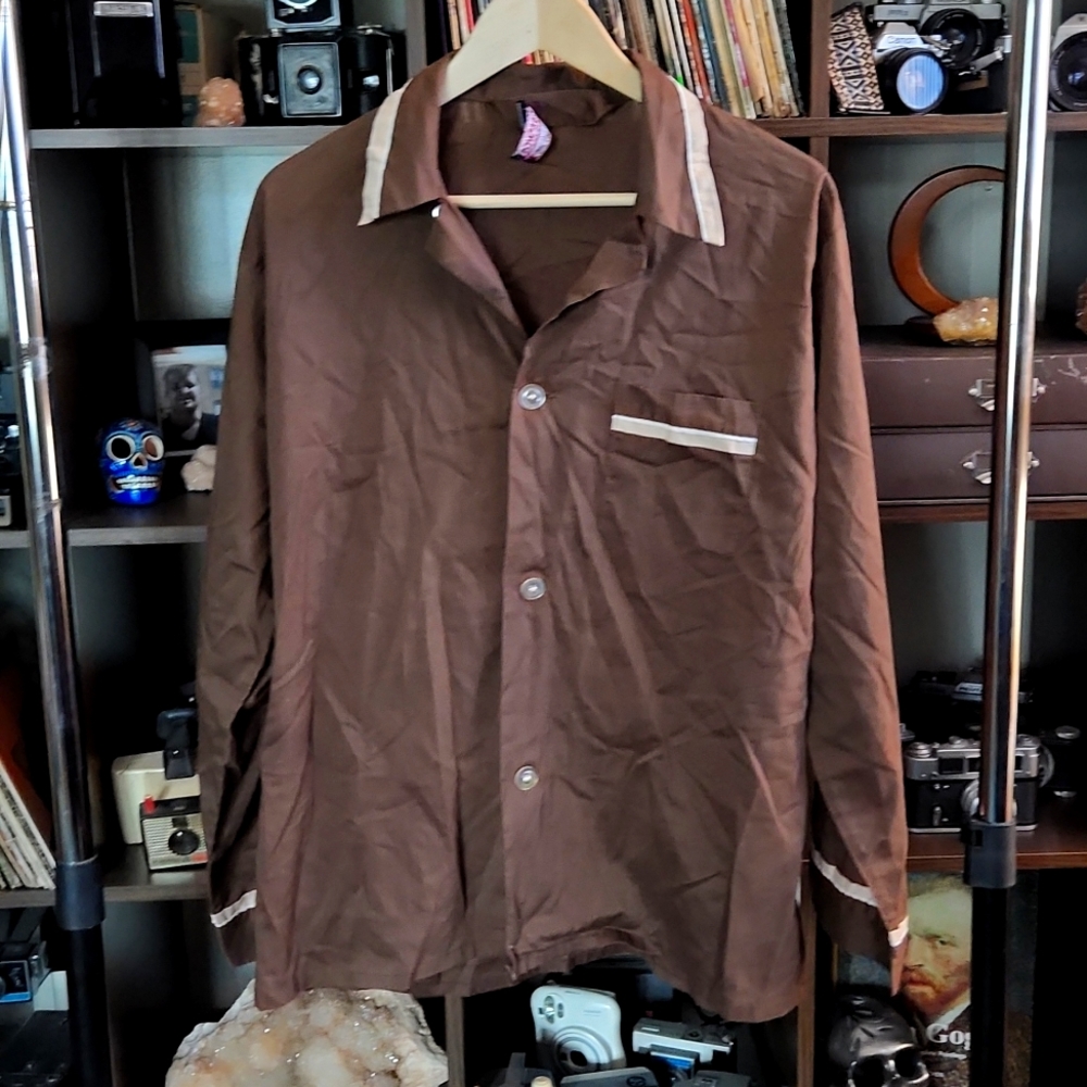 VTG 70s Sleep Shirt Button Down